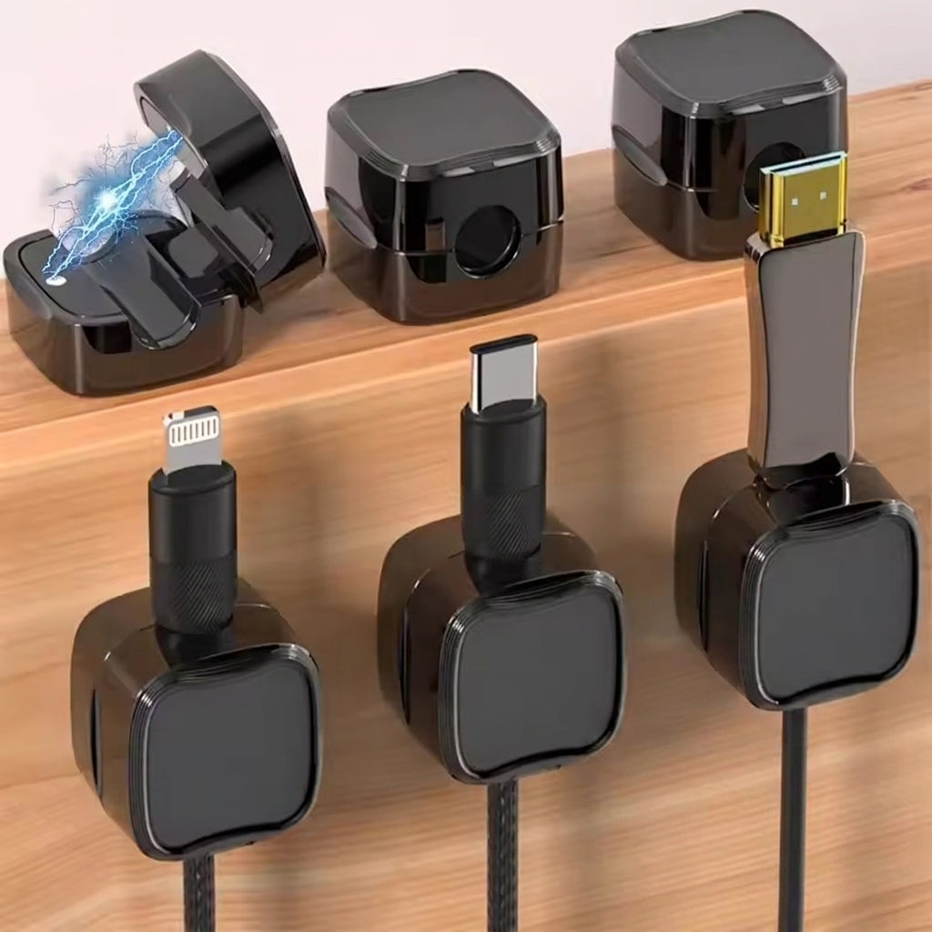 CableDock™ magnetiska kabelhållare i svart